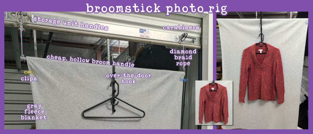 My broomstick photo rig